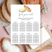 Watercolor Butter Together Bridal - Seating Chart ポスター