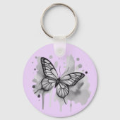 Watercolor Butterfly キーホルダー (裏面)