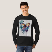 Watercolor Butterfly Beautiful Colorful  1 Tシャツ (正面フル)