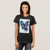 Watercolor Butterfly Beautiful Colorful  2 Tシャツ (正面フル)