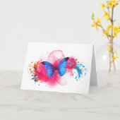 Watercolor Butterfly Birthmother's Day Card カード (黄色い花)