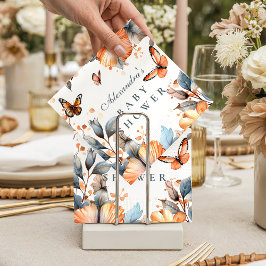 Watercolor Butterfly Bloom Baby Shower スタンダードカクテルナプキン