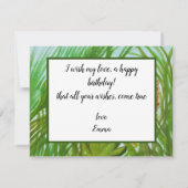 watercolor butterfly flower garden サンキューカード (裏面)