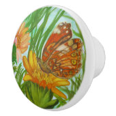 Watercolor Butterfly flower garden セラミックノブ (右)