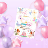 Watercolor Butterfly Magical Fairy Birthday 招待状
