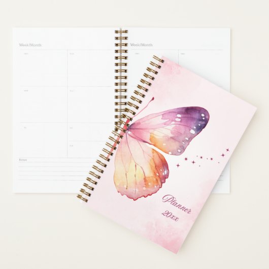 Watercolor Butterfly Planner プランナー手帳 (ディスプレー)