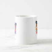 Watercolor Butterfly Red Admiral Personalized Mug コーヒーマグカップ (中央)