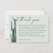 Watercolor Cactus | サボテンのボタニカル ウェディング サンキューカード (正面)