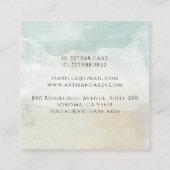 Watercolor Cake Baker Artisan Bakery スクエア名刺 (裏面)