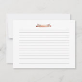 Watercolor Cake mixer  baking Recipe card ノートカード (裏面)