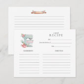 Watercolor Cake mixer  baking Recipe card ノートカード (正面/裏面)