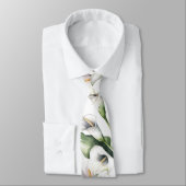Watercolor calla lilies ネクタイ (タイ)