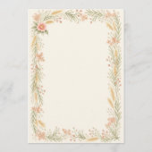 Watercolor Camellia Wedding Program プログラム (裏面)