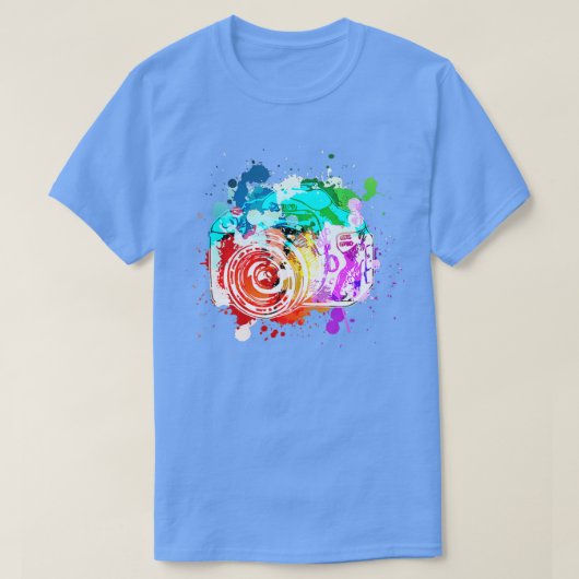 'Watercolor Camera Photographer' Photography Camer Tシャツ (デザイン正面)