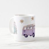 Watercolor camper van design コーヒーマグカップ (正面左)
