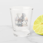 Watercolor Cane Corso dog ショットグラス (裏面)