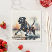 Watercolor Cane Corso dog スタンダードランチョンナプキン (インサイチュ)