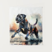 Watercolor Cane Corso dog タペストリー (正面)