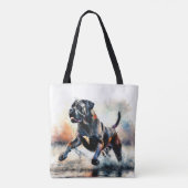 Watercolor Cane Corso dog トートバッグ (裏面)
