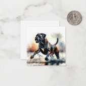 Watercolor Cane Corso dog ノートカード (正面/裏面インサイチュ)
