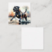 Watercolor Cane Corso dog ノートカード (正面/裏面)