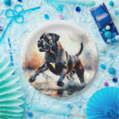 Watercolor Cane Corso dog ペーパープレート (パーティー)