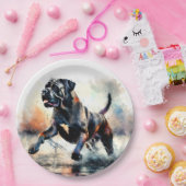 Watercolor Cane Corso dog ペーパープレート (パーティー)