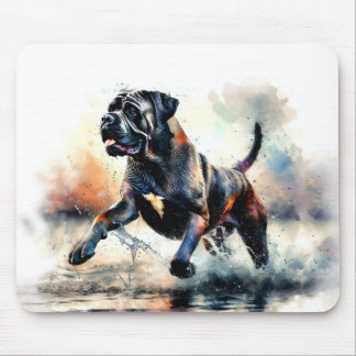 Watercolor Cane Corso dog マウスパッド
