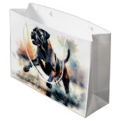 Watercolor Cane Corso dog ラージペーパーバッグ (裏面アングル)