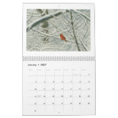 Watercolor Cardinals 2026 カレンダー (1月 2027)