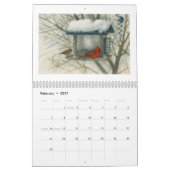 Watercolor Cardinals 2026 カレンダー (2月 2027)