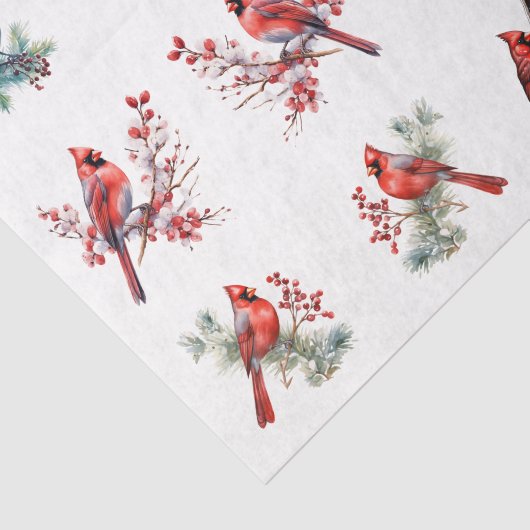 Watercolor Cardinals Blue Birds Elements Decoupage 薄葉紙 (詳細)