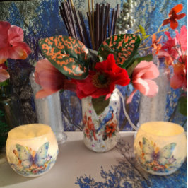 Watercolor Cardinals Blue Birds Elements Decoupage 薄葉紙