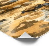 Watercolor Caribbean Breadfruit Scene ポスター (コーナー)