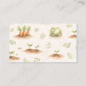 Watercolor Carrot Baby Diaper Raffle Locally Grown エンクロージャーカード (裏面)