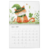 Watercolor Cat Illustrations Whimsical Feline  カレンダー (3月 2027)