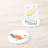 Watercolor Cat Silhouette コースター (側面)