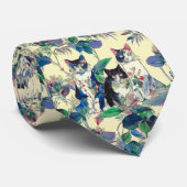 Watercolor Cats in a Garden ネクタイ (ロール)