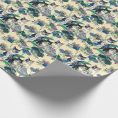 Watercolor Cats in a Garden ラッピングペーパー (角)