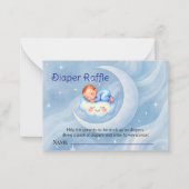 Watercolor Celestial Baby Shower Diaper Raffle ノートカード (正面)