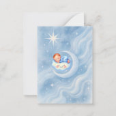 Watercolor Celestial Baby Shower Diaper Raffle ノートカード (裏面)