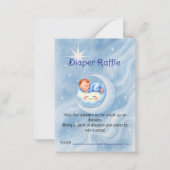Watercolor Celestial Baby Shower Diaper Raffle ノートカード (正面)