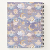 Watercolor Celestial Journal | Pastel Moons, Stars ノートブック (裏面)