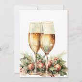 Watercolor Champagne New Year's Eve Party 招待状 (裏面)