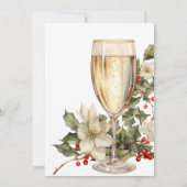 Watercolor Champagne New Year's Eve Party 招待状 (裏面)