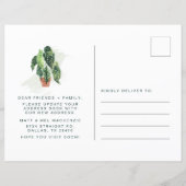 Watercolor Change of Address Moving Announcement  (裏面)