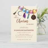 Watercolor Charm Bracelet Pagan Babyshower 招待状 (スタンド正面)