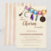 Watercolor Charm Bracelet Pagan Babyshower 招待状 (正面/裏面)