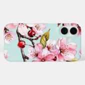 Watercolor Cherry and Flowers Case-Mate iPhoneケース (裏面 (横))
