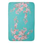 Watercolor Cherry Blossom バスマット (正面縦)